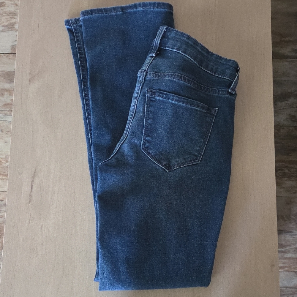 Old Navy Blue Wow Boot Cut Jeans Mid Rise Size 0